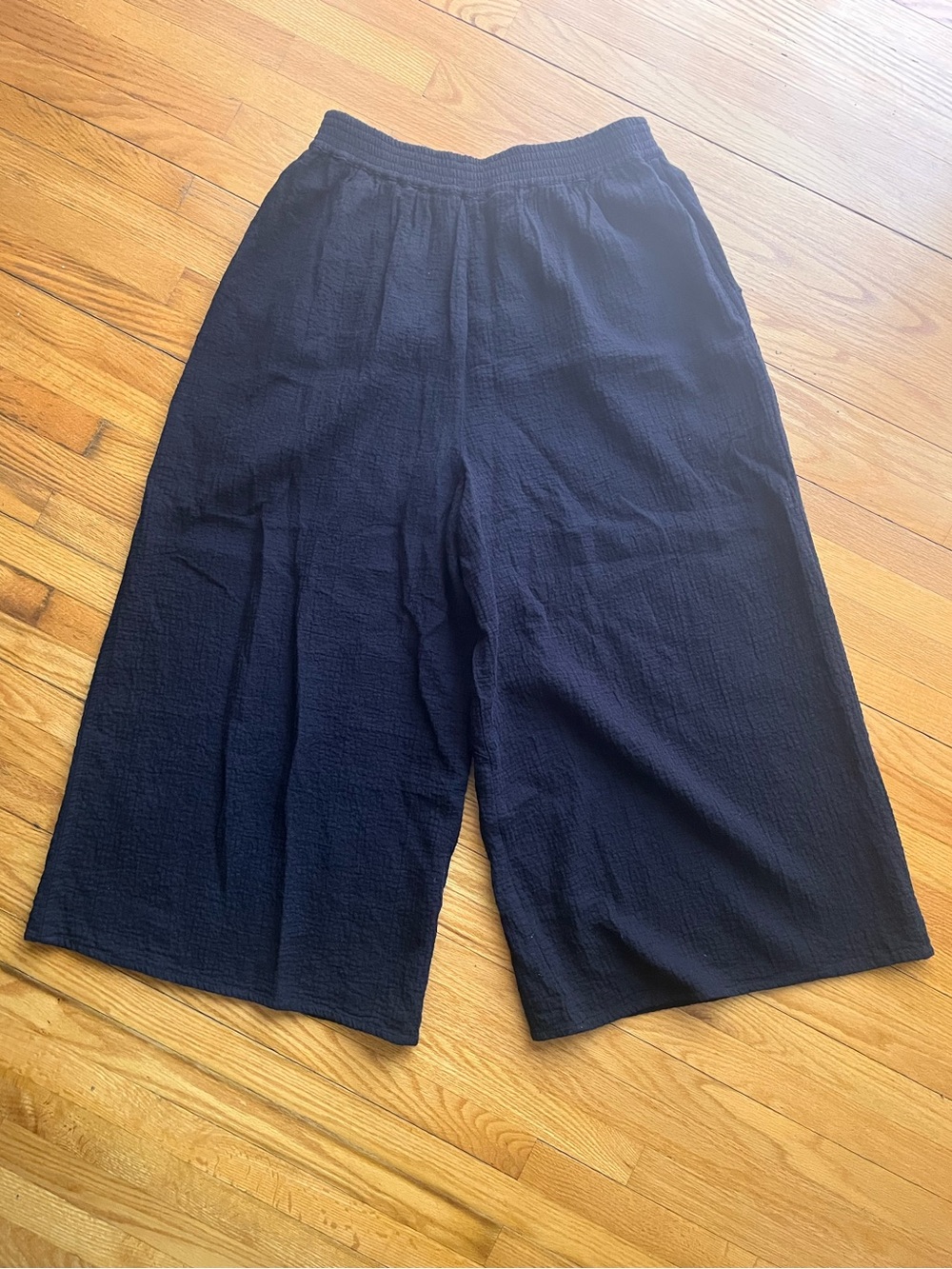 ARITZIA Wilfred Black Wide Leg High Waisted Cotton Blend Flowy Pants Size S